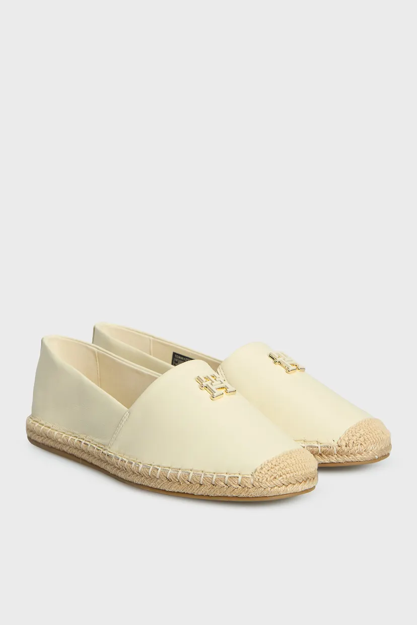 Жіночі білі шкіряні еспадрилі TH LOGO LEATHER ESPADRILLE 3
