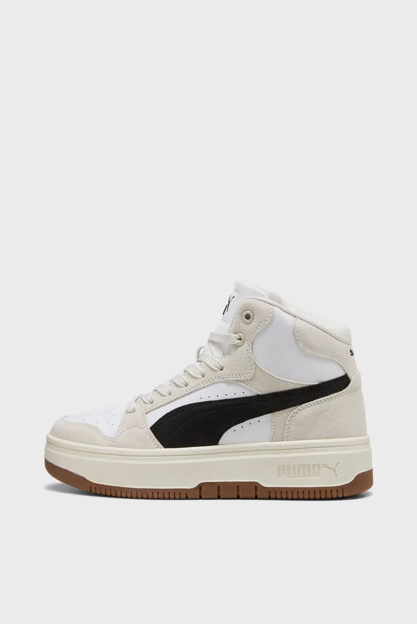 Жіночі білі замшеві кросівки Rebound Femme Mid Sneakers Women 3