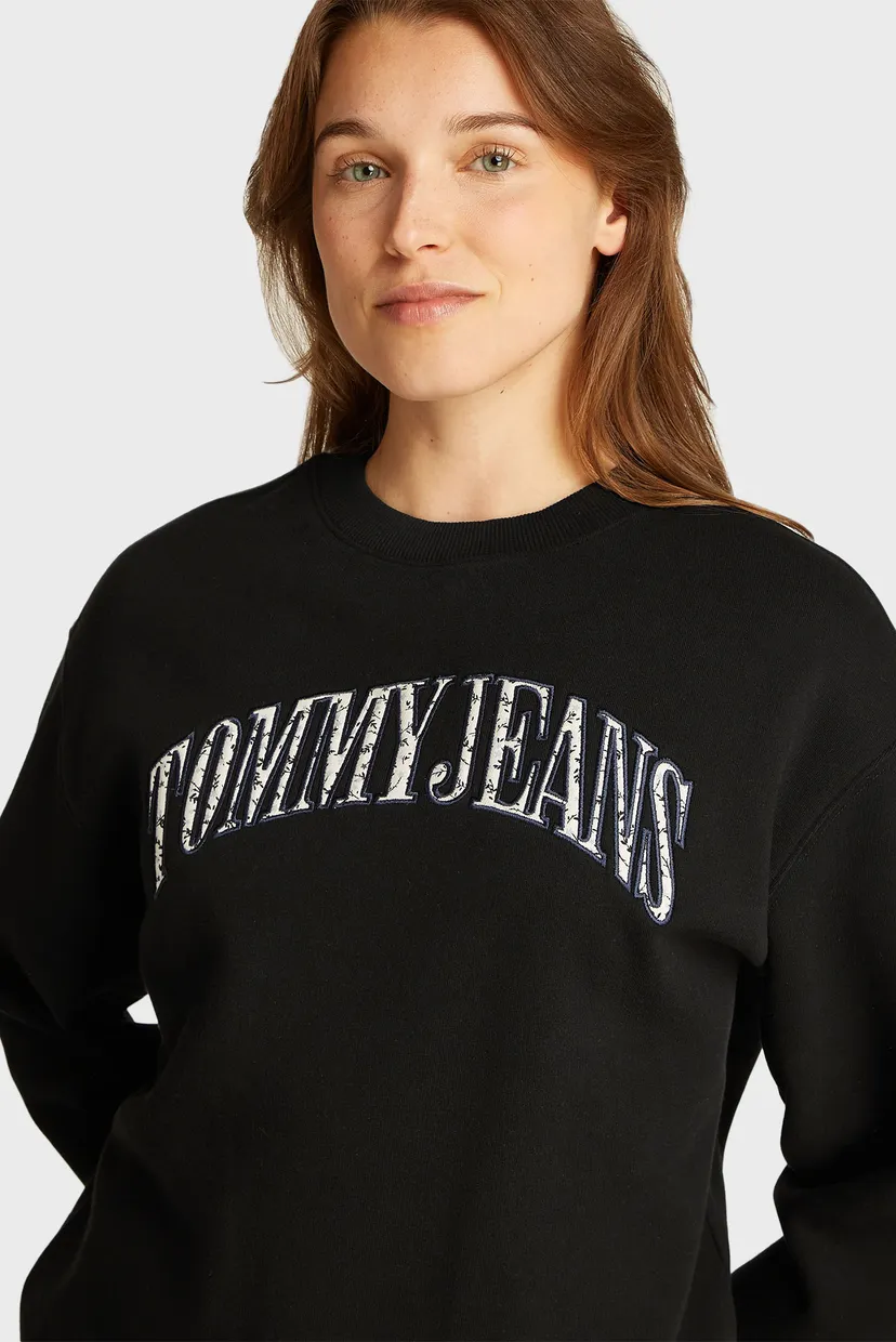 Жіночий чорний світшот TJW RLX FLORAL VARSITY CREW 4