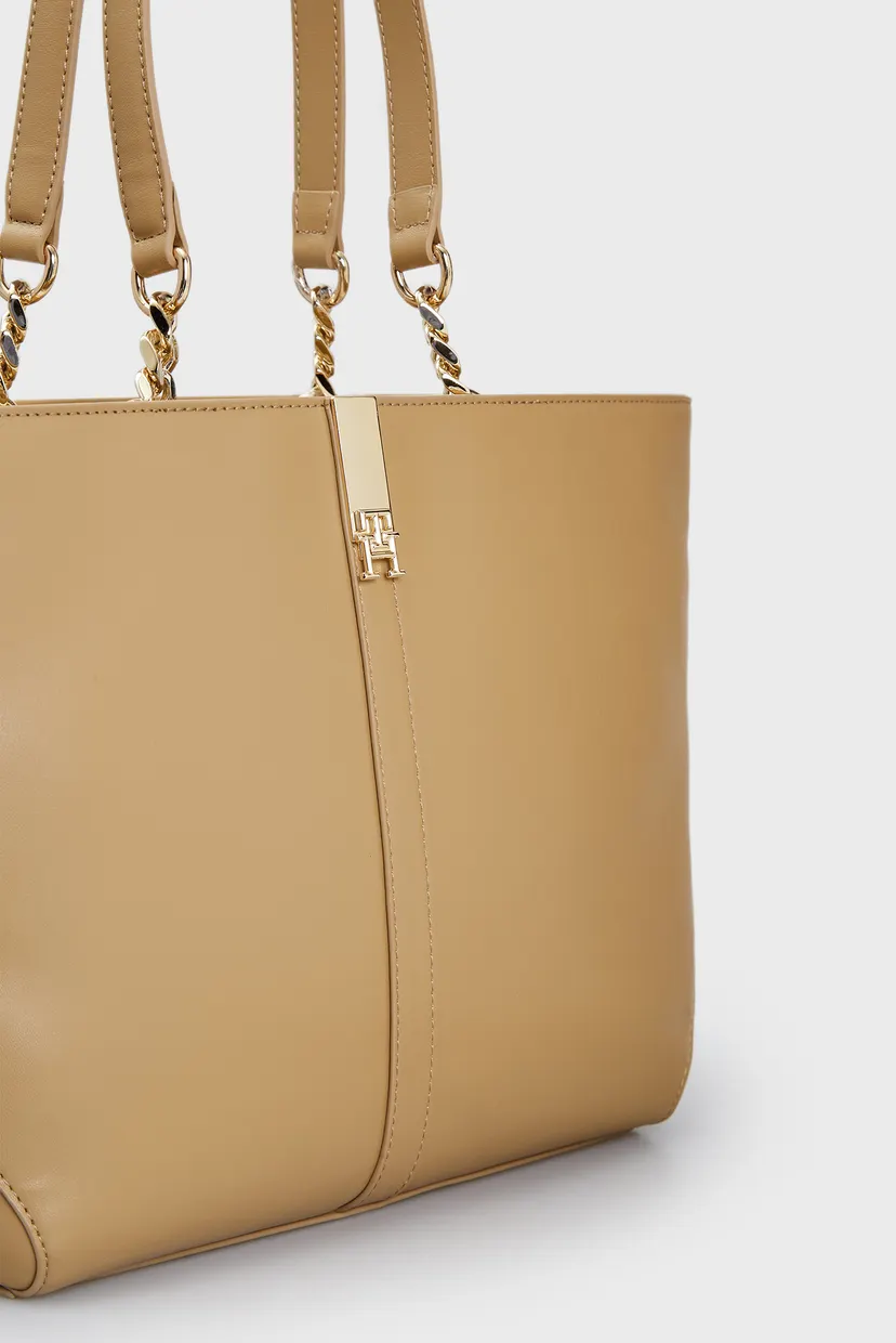 Жіноча бежева сумка TH HERITAGE TOTE 5