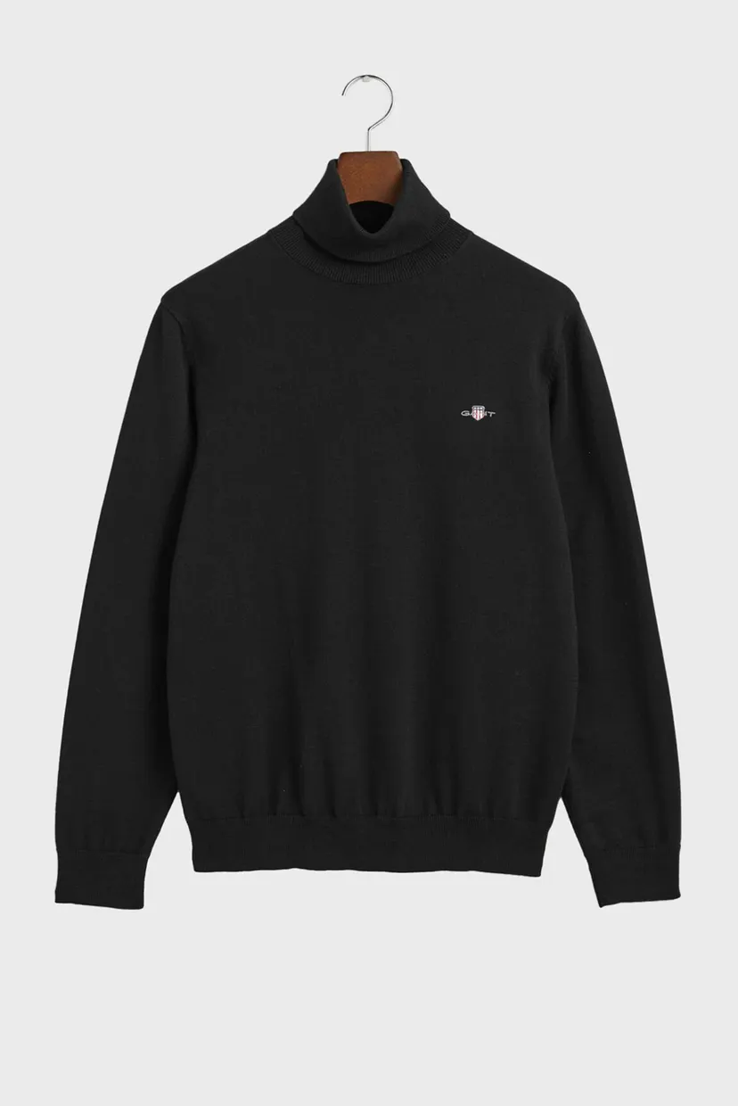 Чоловічий чорний гольф CLASSIC COTTON ROLLERNECK 6