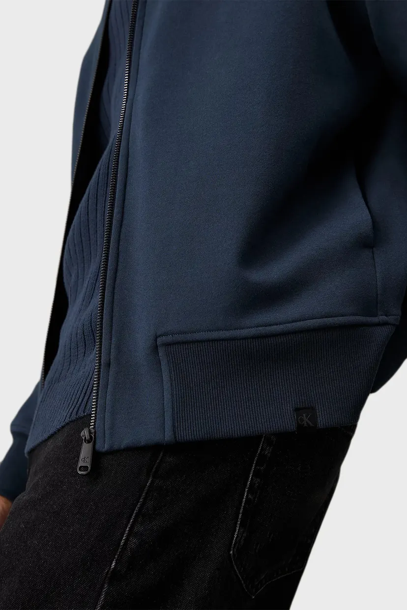 Чоловіче темно-синє худі INTERLOCK ZIP THROUGH 4