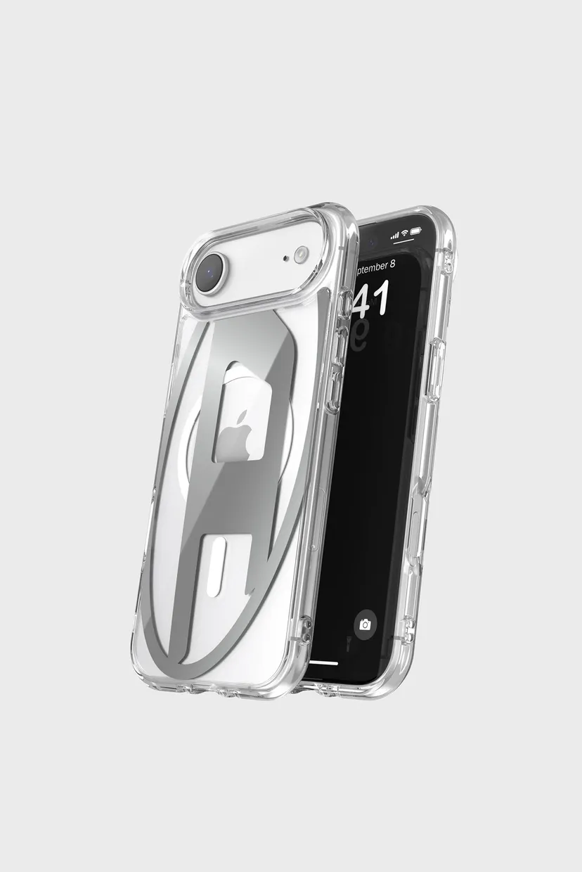 Прозрачный чехол для iPhone 17 Air Diesel Oval D Metallic Case with Magsafe 3