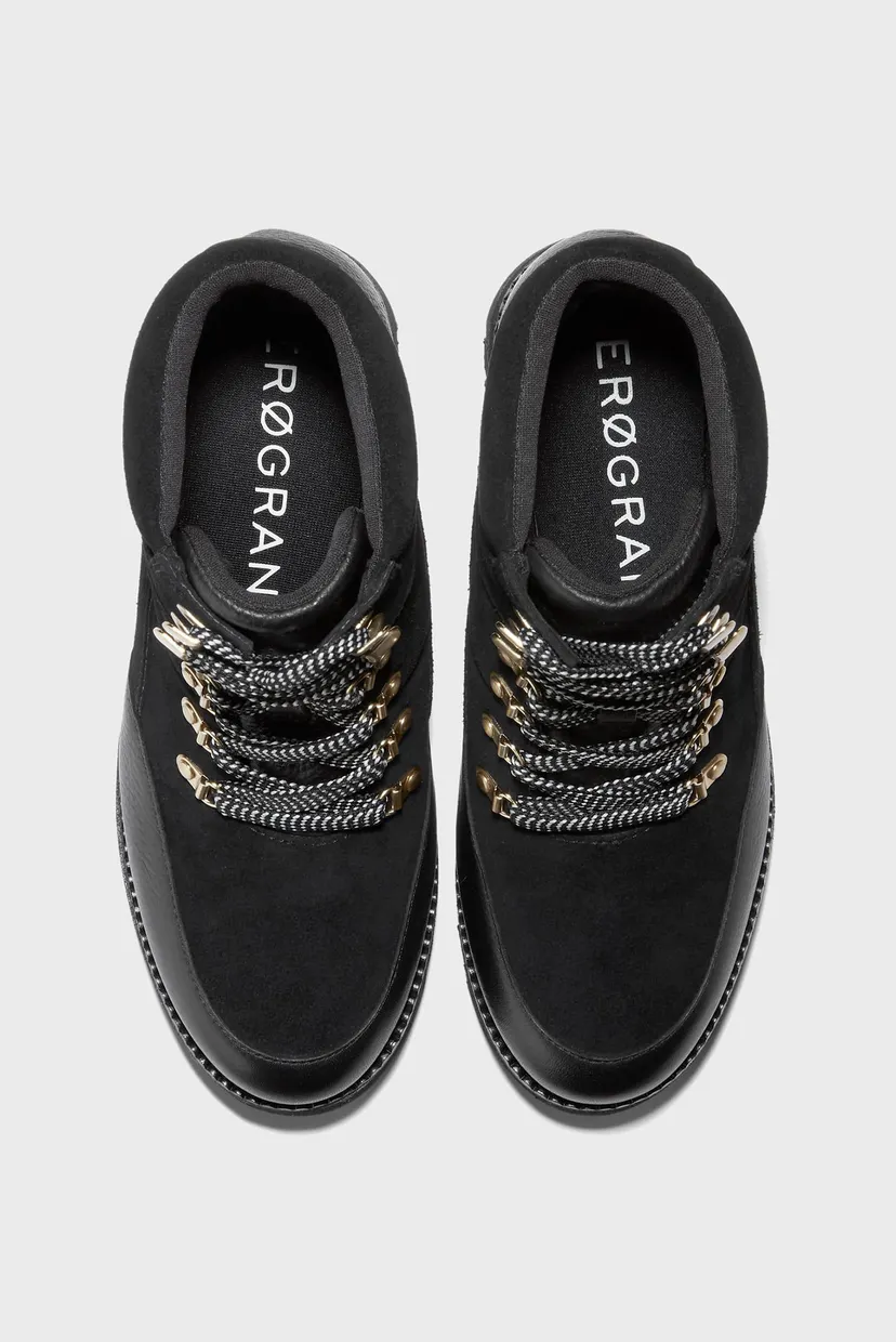 Жіночі чорні замшеві ботильйони ZERØGRAND City Wedge Waterproof 3