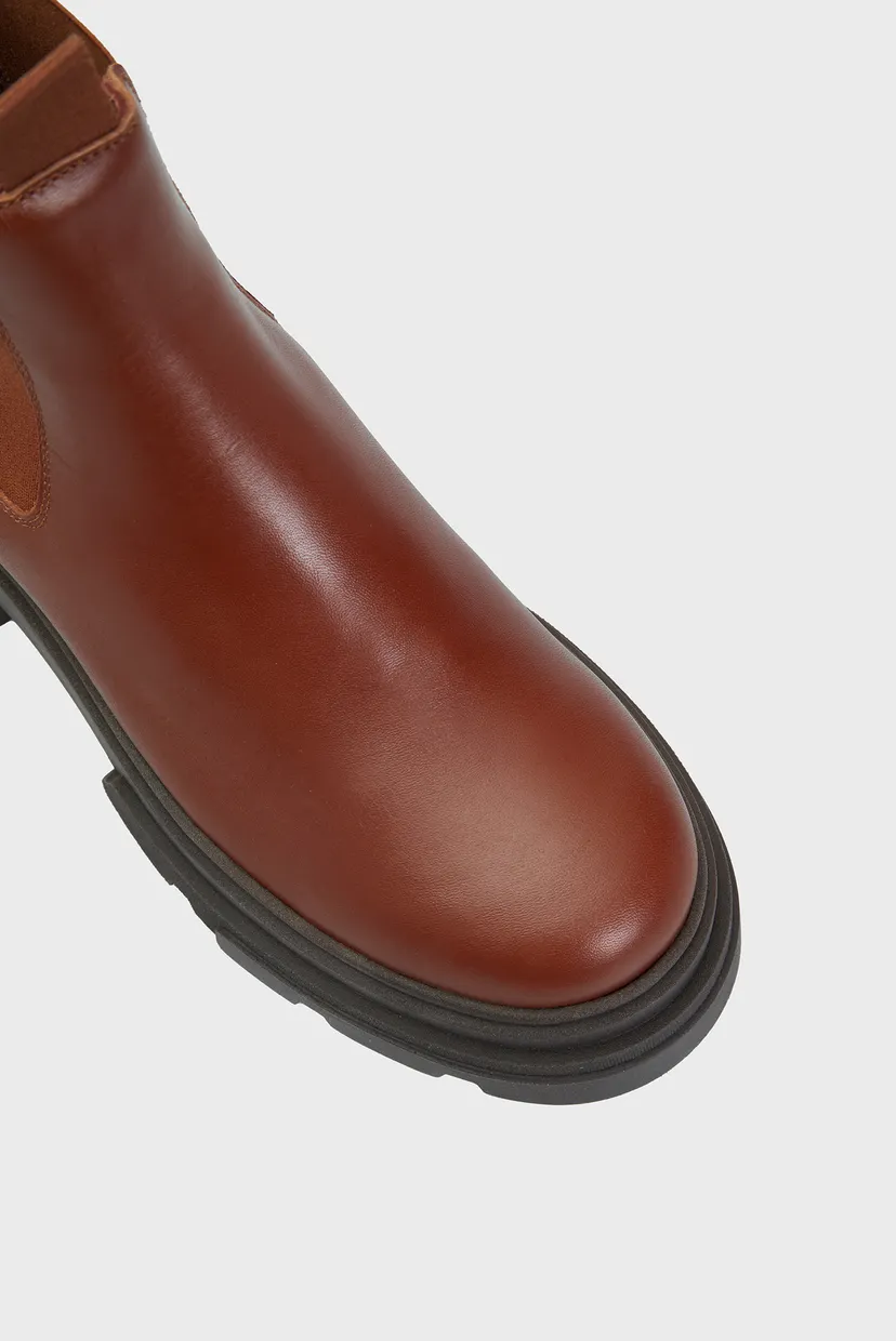 Жіночі коричневі челсі COMBAT LEATHER LOW CHELSEA 4