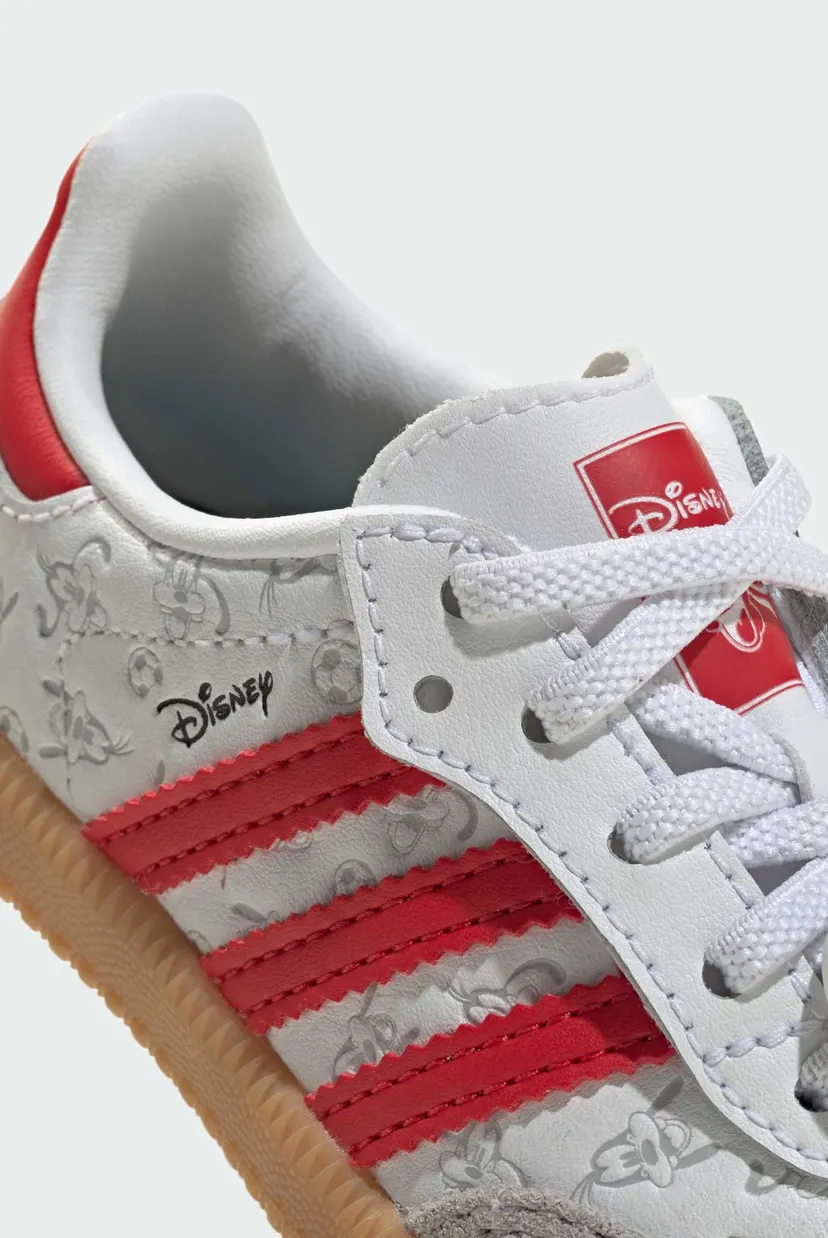 Дитячі білі шкіряні снікерси ADIDAS DISNEY SAMBA OG COMFORT CLOSURE ELASTIC LACE 7