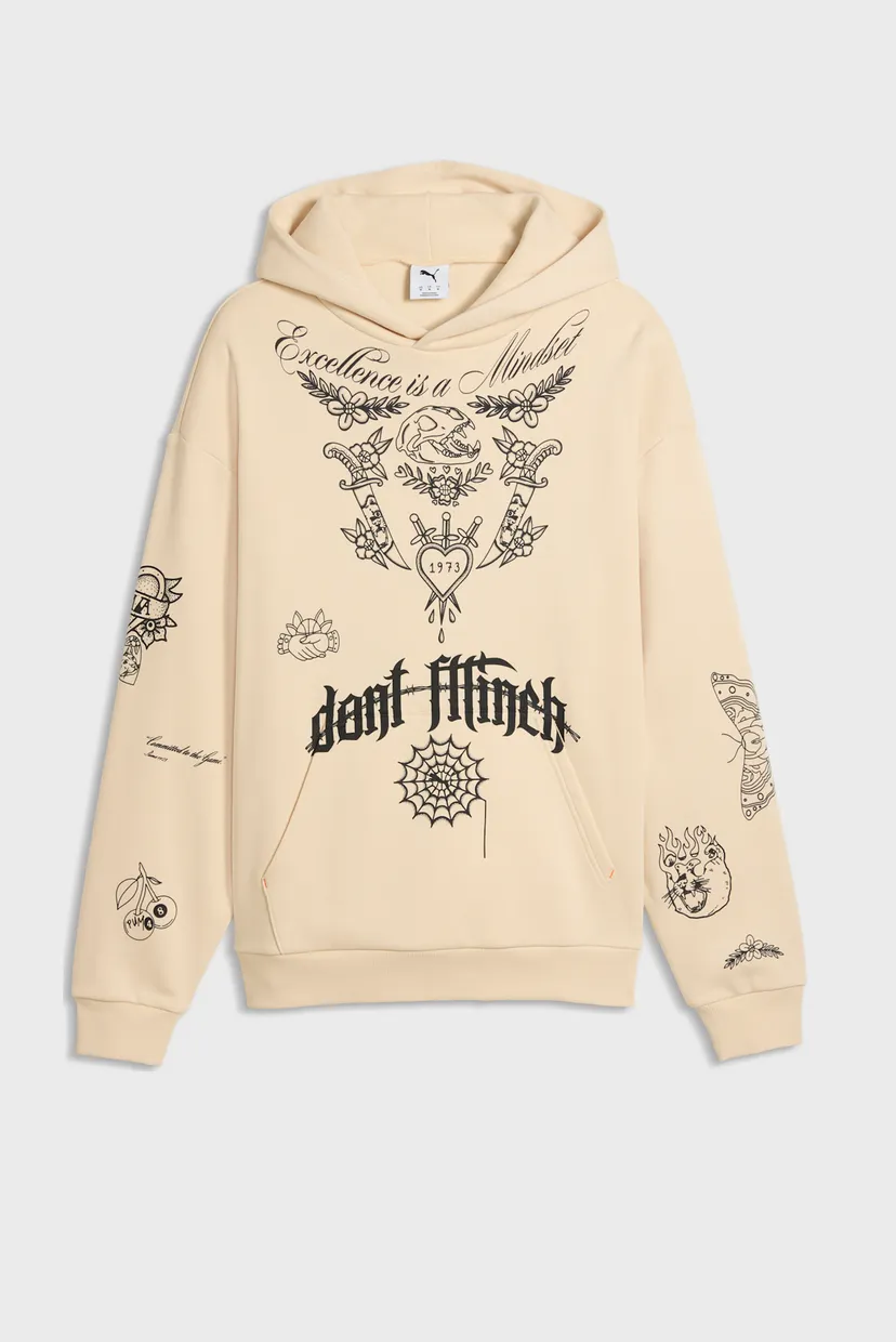 Мужское бежевое худи Swish N' Ink Relaxed Basketball Hoodie Men 6