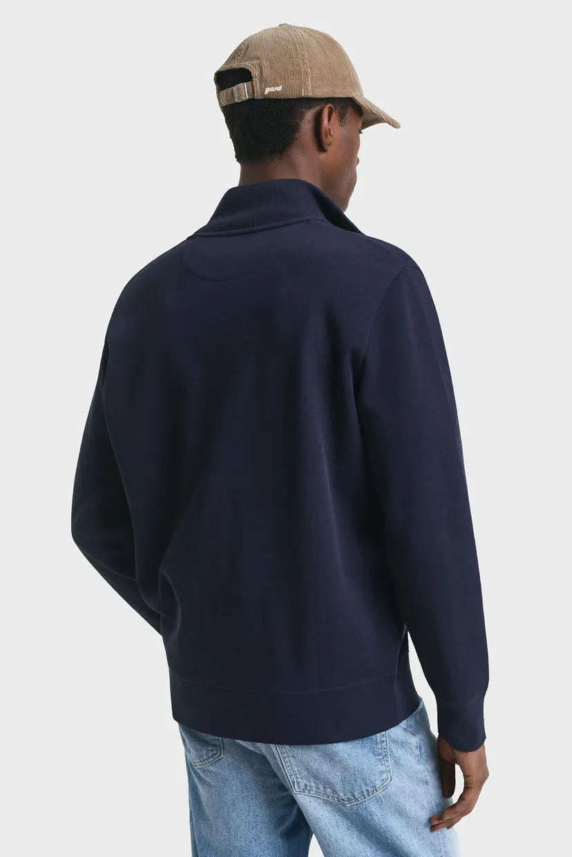 Мужская темно-синяя спортивная кофта SACKER RIB FULL ZIP 3