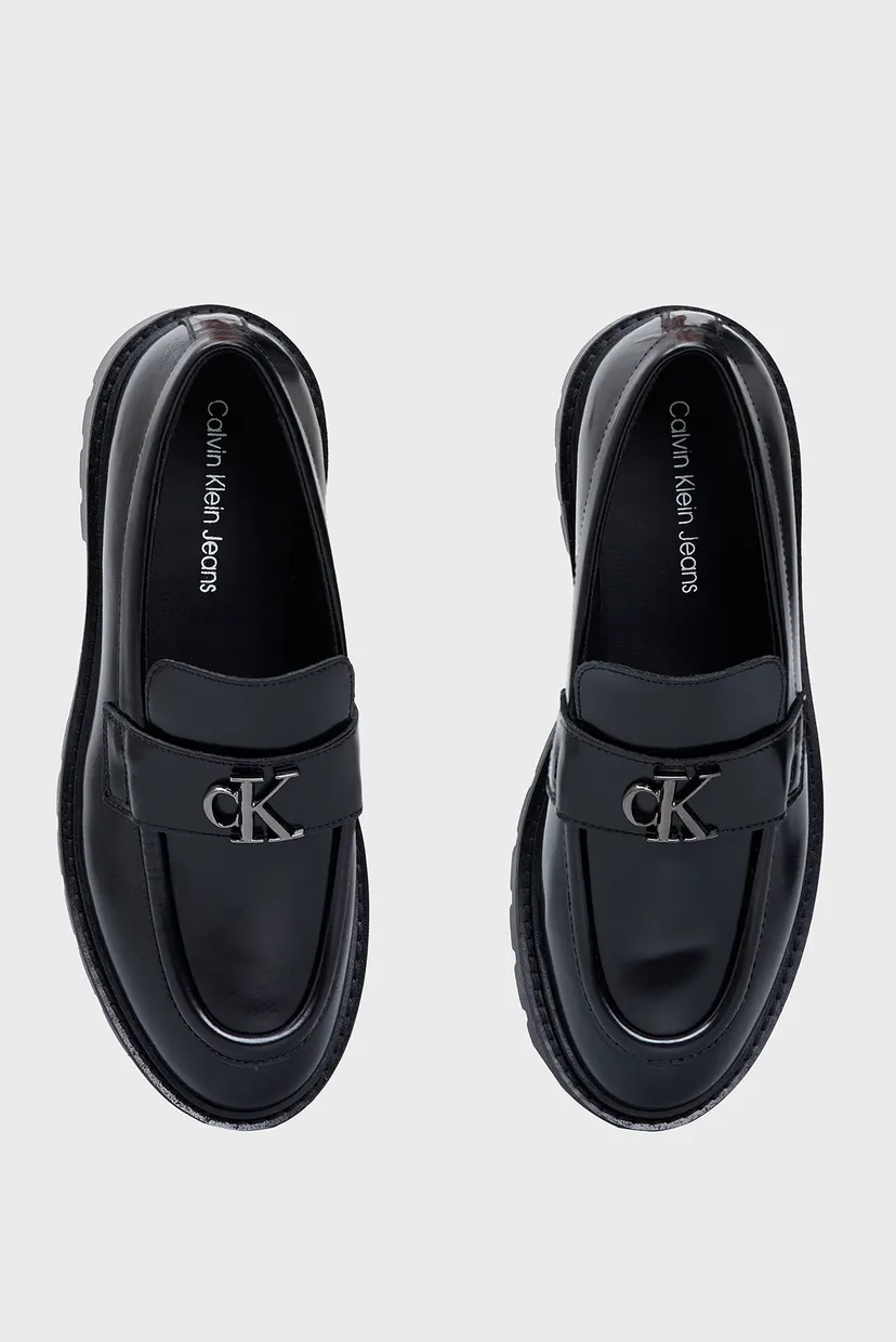 Женские черные кожаные лоферы COMBAT LOAFER MG MTL 4