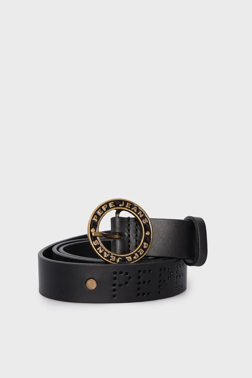 Жіночий чорний шкіряний ремінь MARLOWE BELT 3