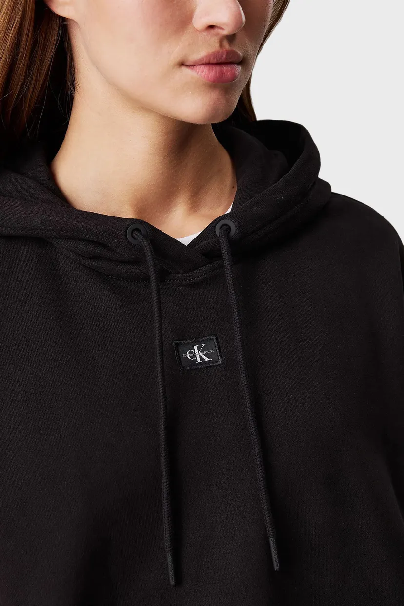Жіноче чорне худі WOVEN LABEL HOODIE 4