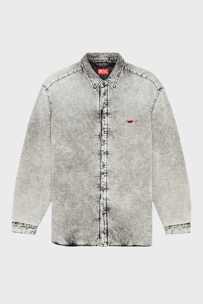 Мужская серая джинсовая рубашка D-FLAIM-S CAMICIA 6