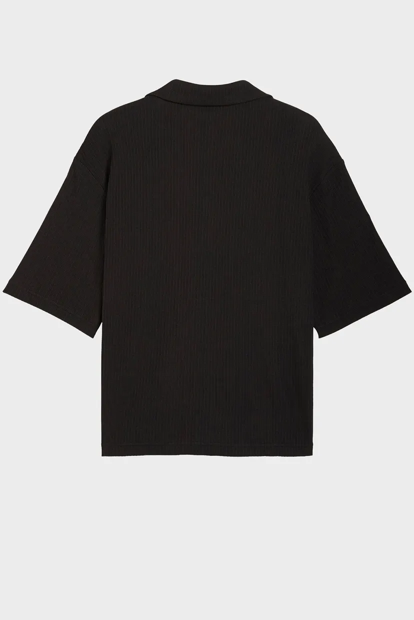 Чоловіча чорна сорочка Wardrobe Essentials Boxy Shirt Men 5