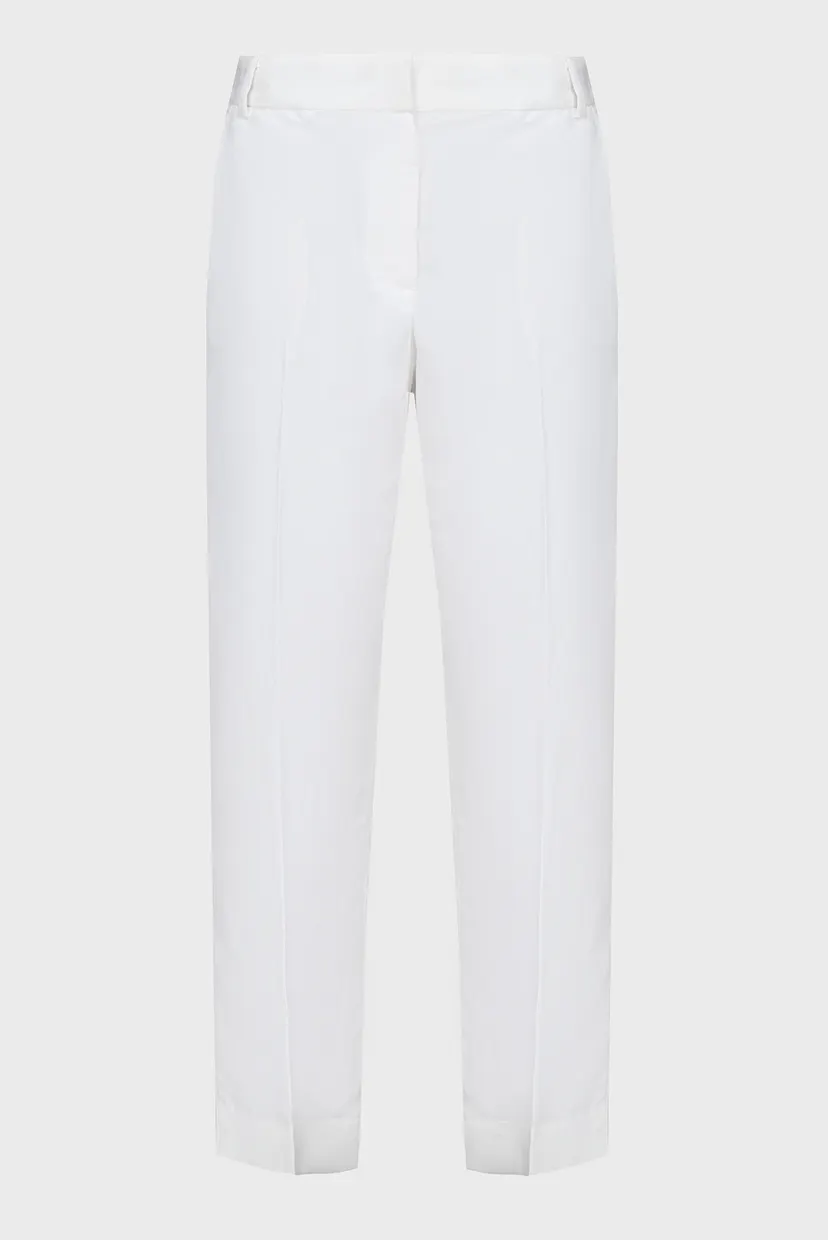 Женские белые брюки LINEN BLEND SLIM STRAIGHT 5