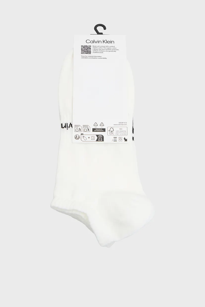 Чоловічі білі шкарпетки (2 пари) SNEAKER LOGO STRIPE 3