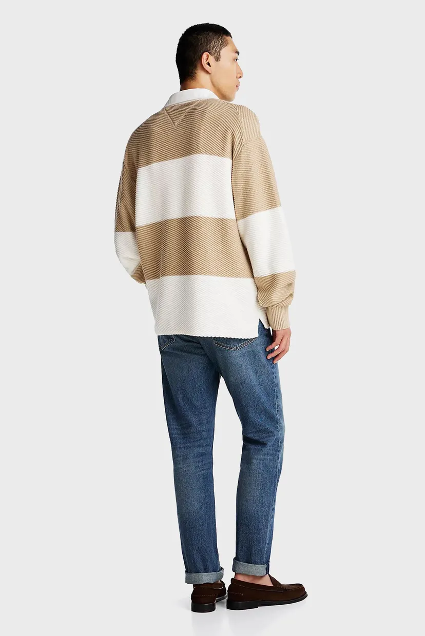 Чоловіче поло у смужку KNITTED STRIPED RUGBY 3