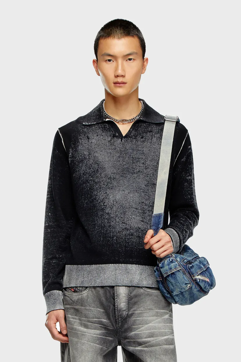Чоловіче чорне поло K-LORENZO MAGLIA Diesel A14849 0BEAR — MD-Fashion