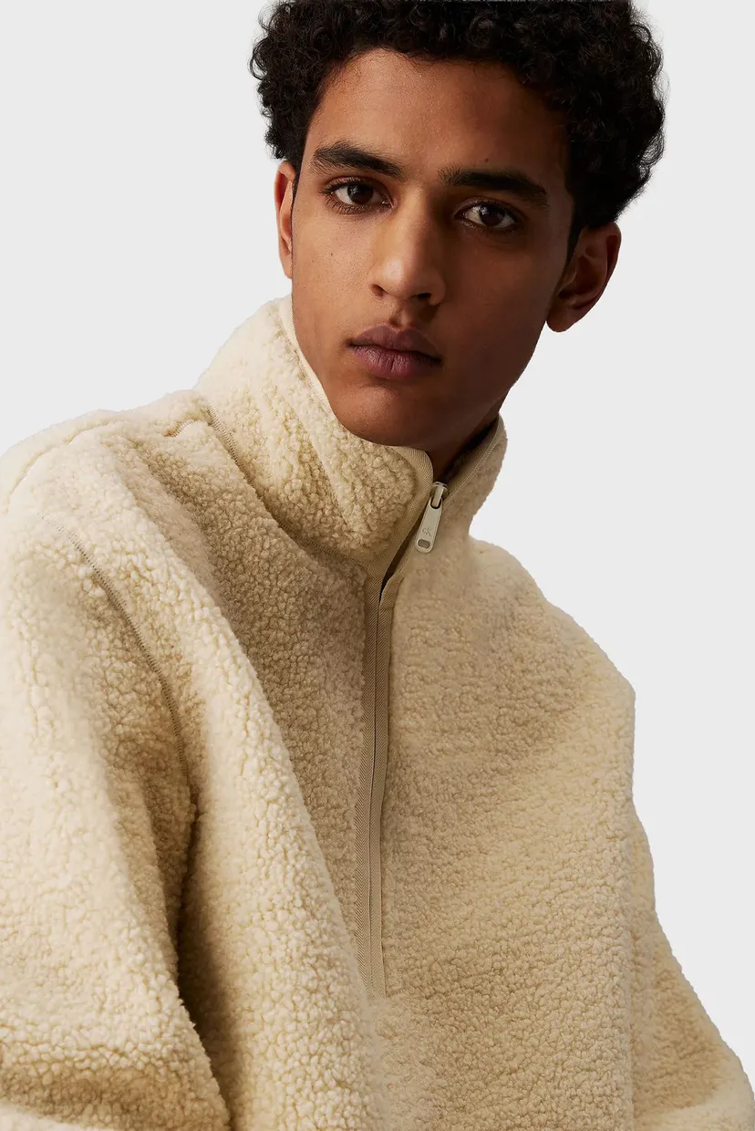 Чоловіча біла спортивна кофта HALF ZIP SHERPA 4