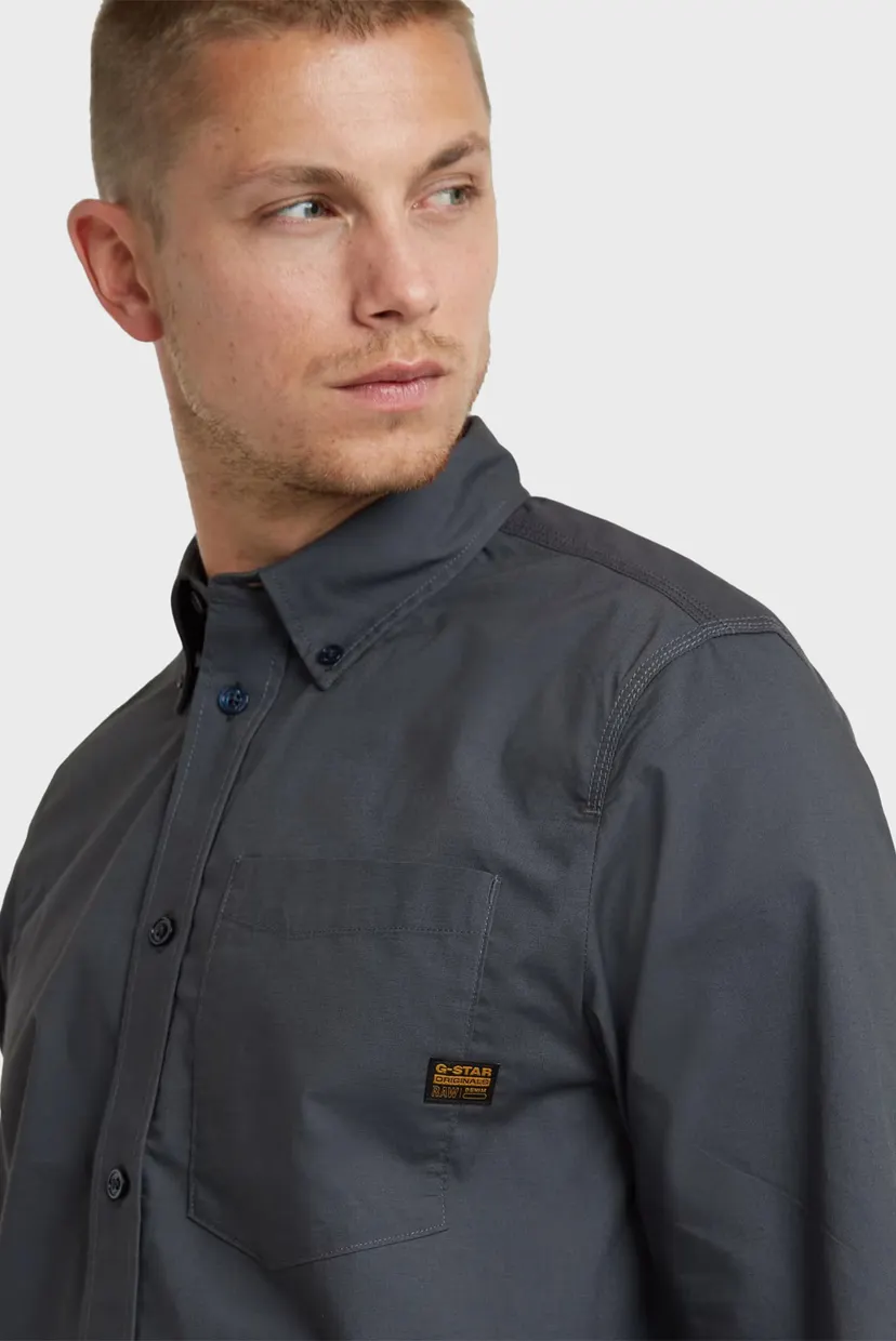 Чоловіча темно-синя сорочка One pkt regular shirt l/s 4