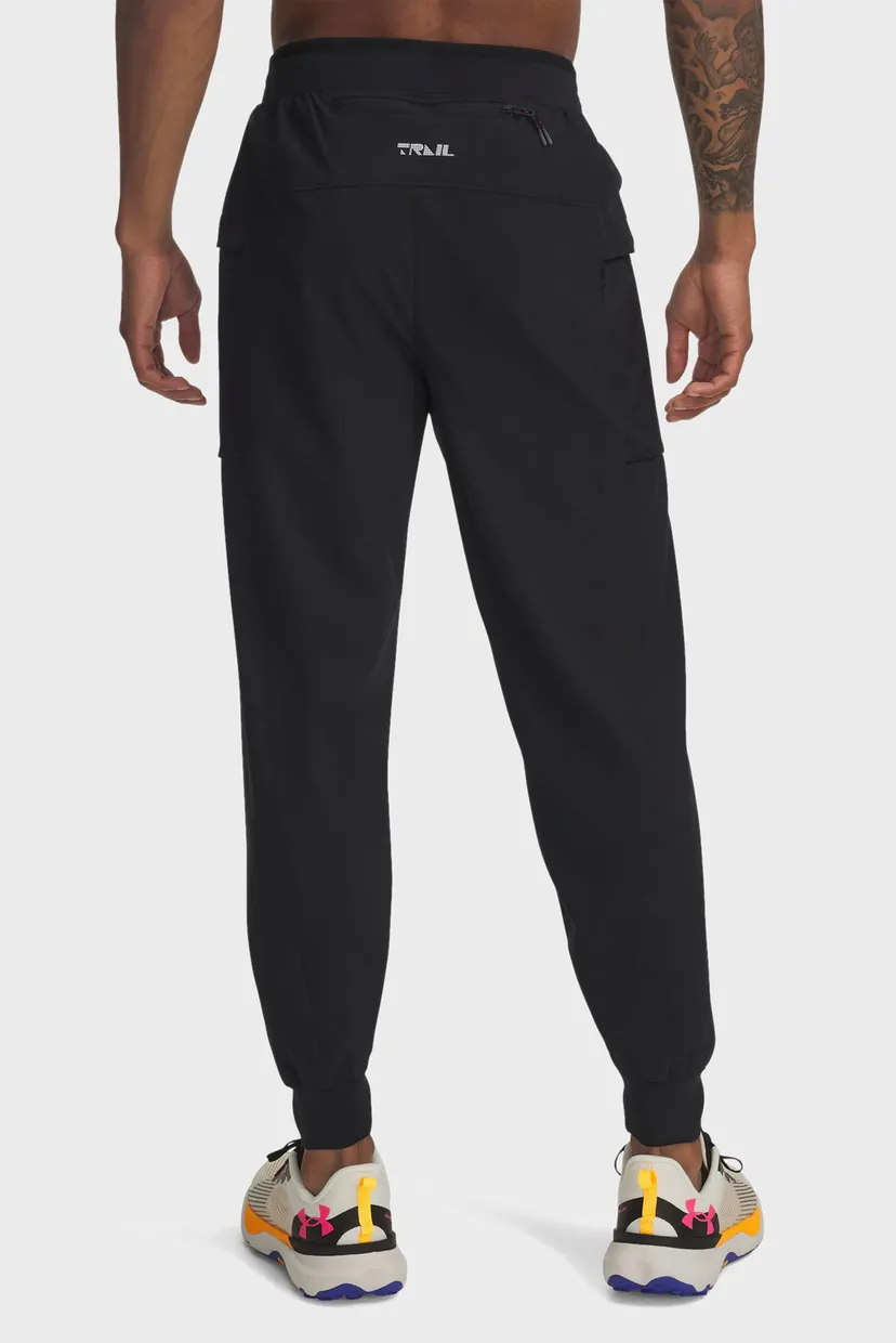 Мужские черные спортивные брюки UA TRAIL RUN PANTS 3