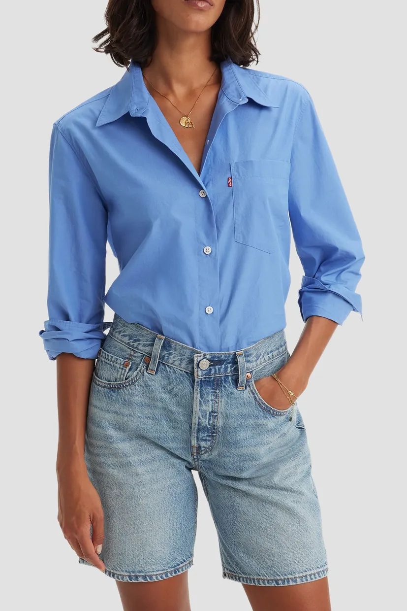 Женские голубые джинсовые шорты 501® '90s Lightweight Levi's