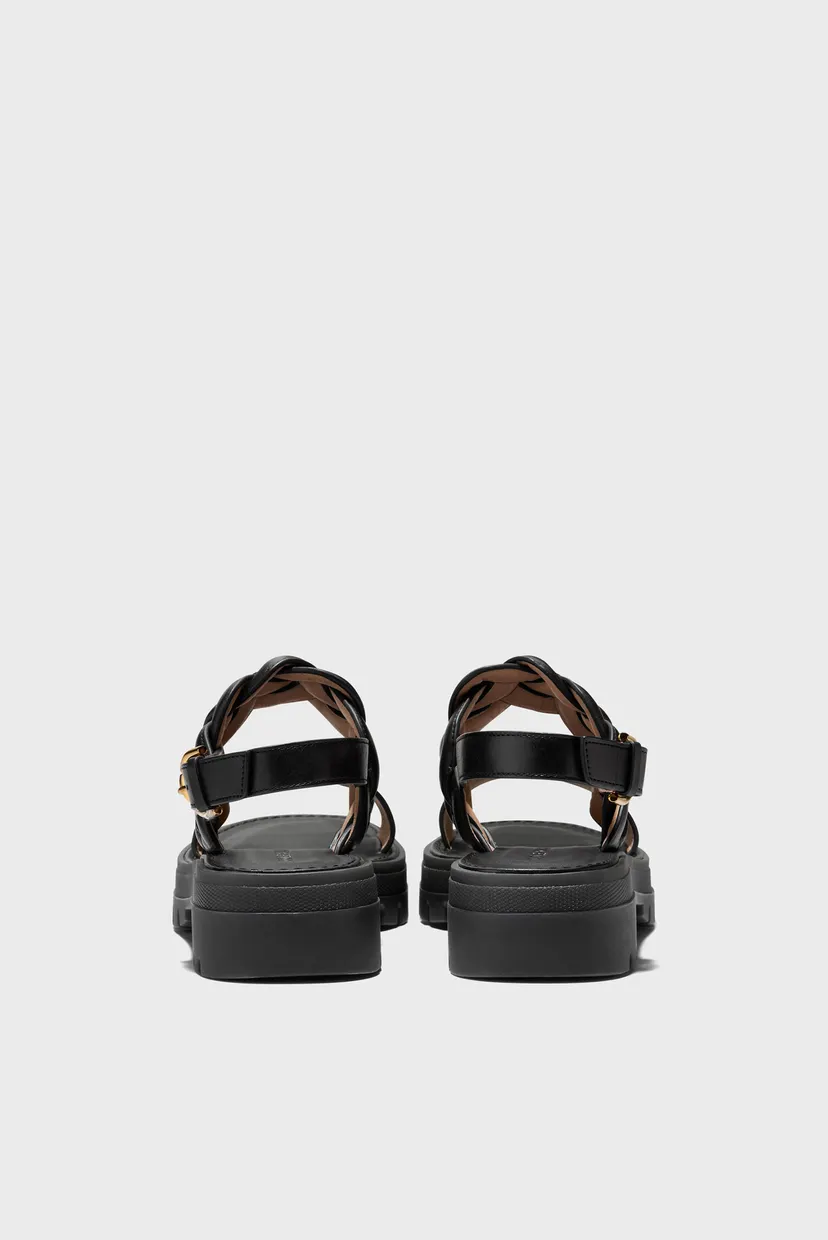 Жіночі чорні шкіряні сандалі Cressida Lug Sandal 5