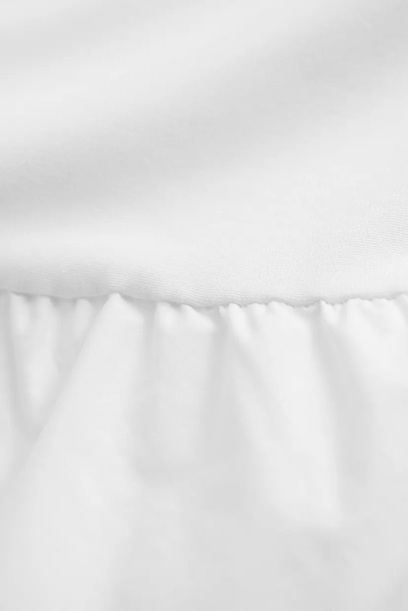 Женское белое платье MIDI JERSEY WOVEN COMBO DRESS 4
