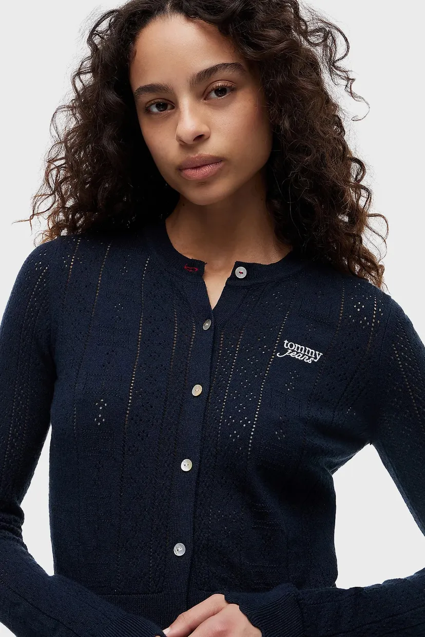 Женский темно-синий кардиган POINTELLE CARDIGAN 4