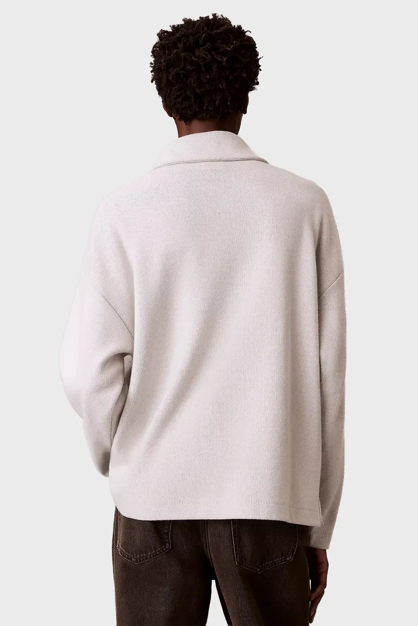 Мужская белая кофта BRUSHED ZIP 3