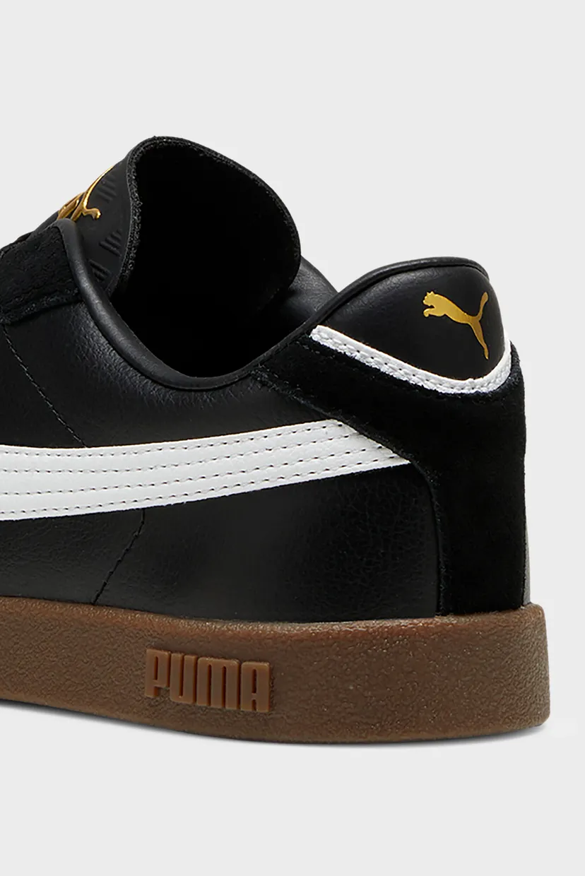 Черные кожаные сникерсы PUMA Club II Era Sneakers Unisex 7