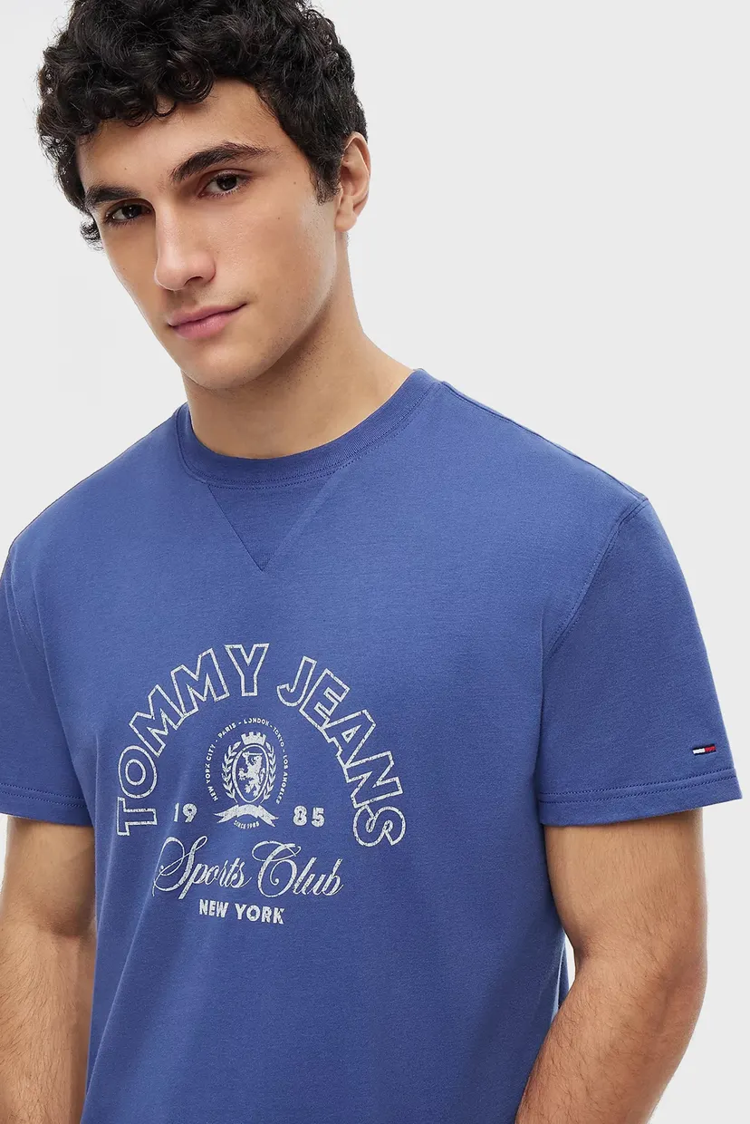 Чоловіча синя футболка REG CREST CLUB SS TEE 4