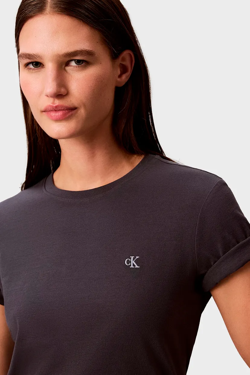 Женская серая футболка MONOGRAM 5