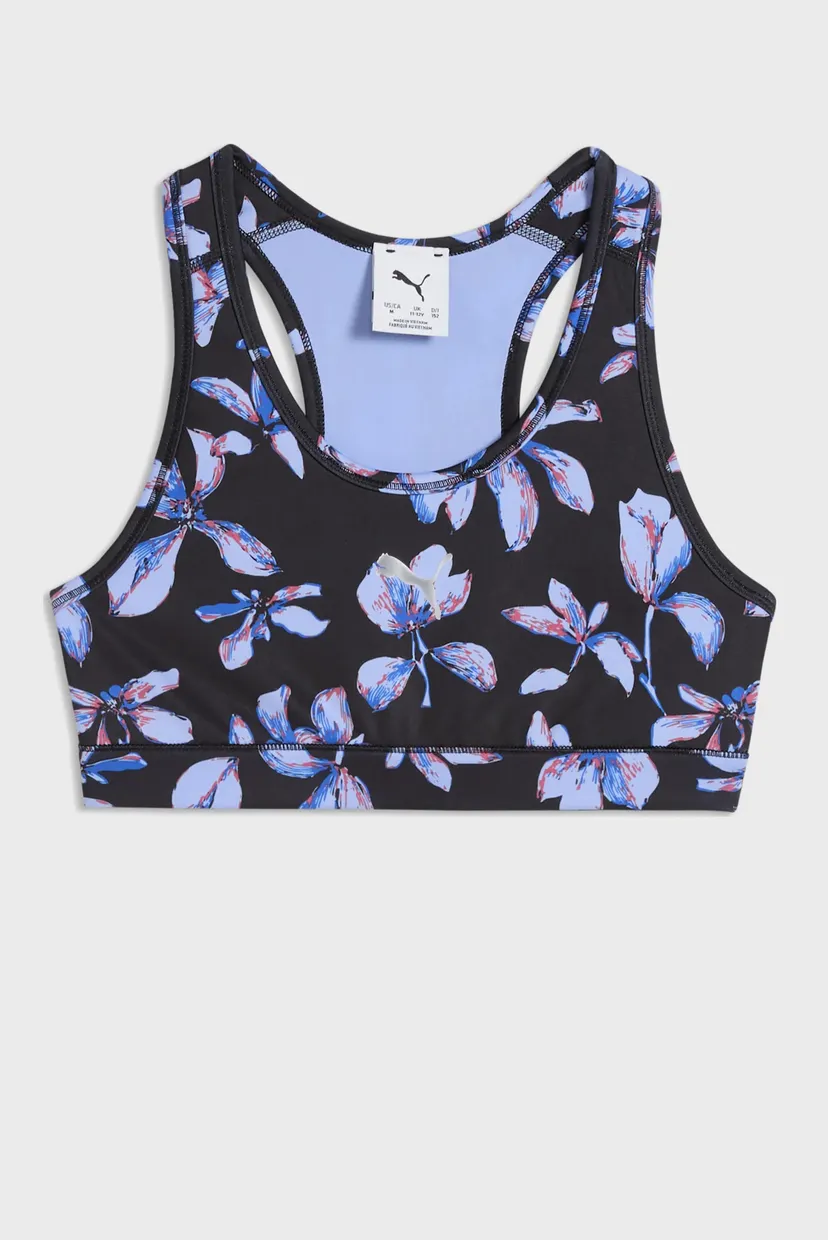 Детский черный топ с узором Essentials Training Printed Bra Youth 4