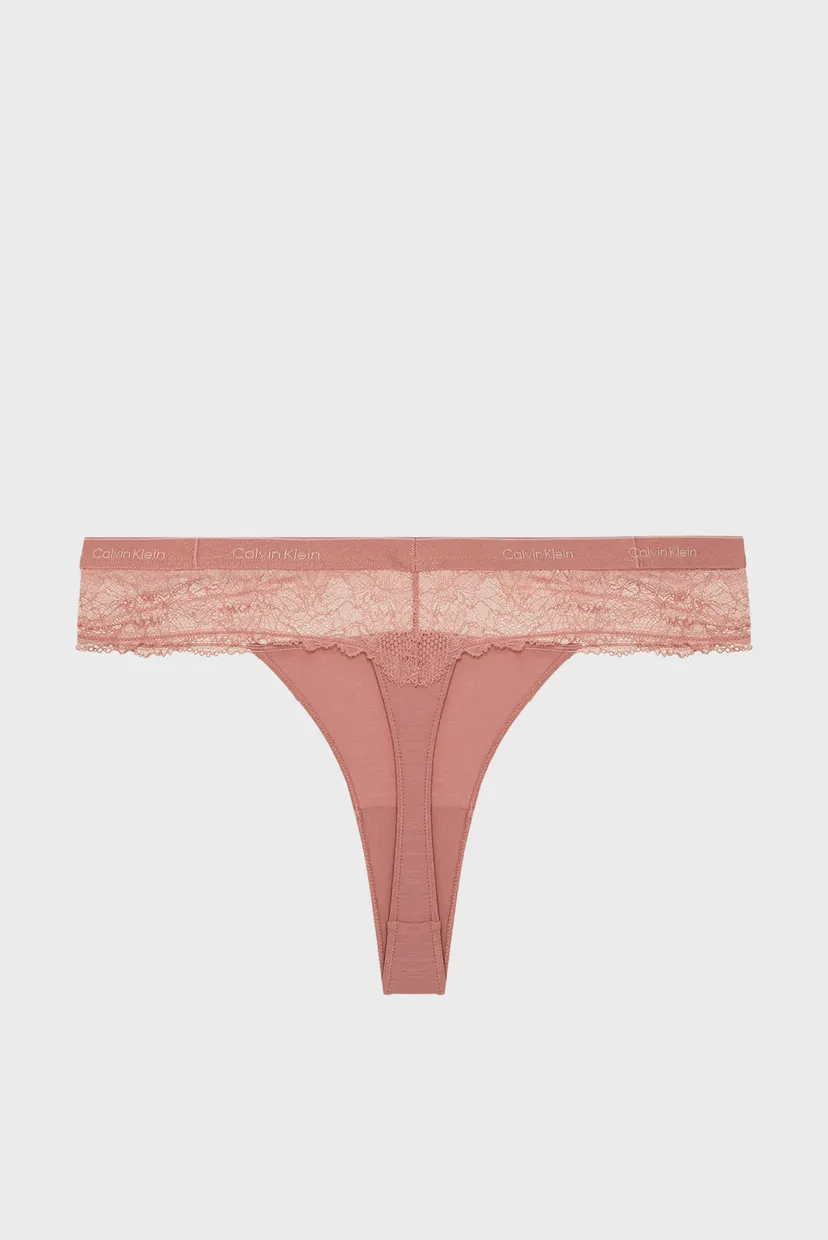 Женские розовые трусики THONG 6