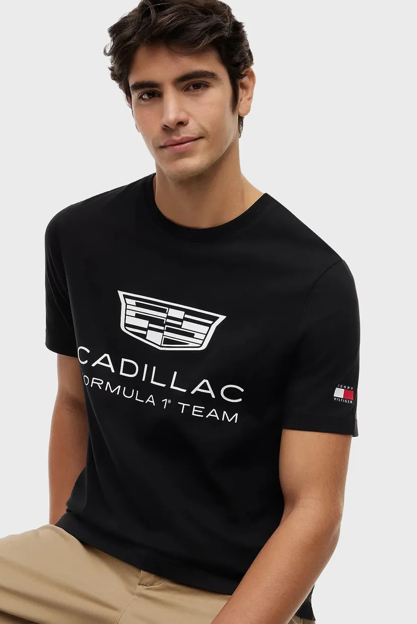 Чоловіча чорна футболка TH x Cadillac Formula 1® Team 4
