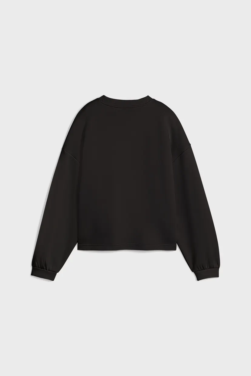 Женский черный свитшот Wardrobe Essentials Oversized Crew Women 5