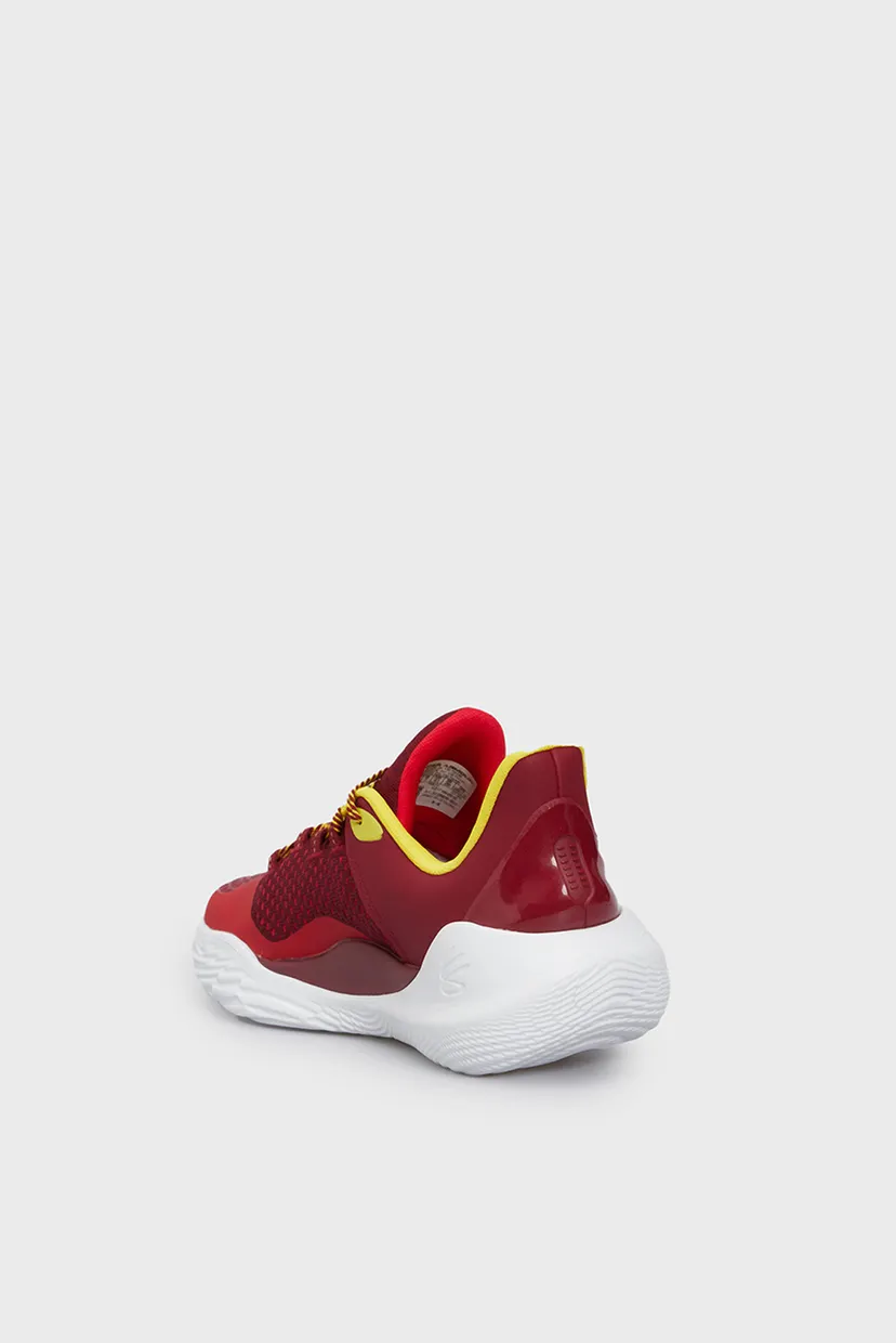 Бордовые кроссовки CURRY 11 FIRE 5