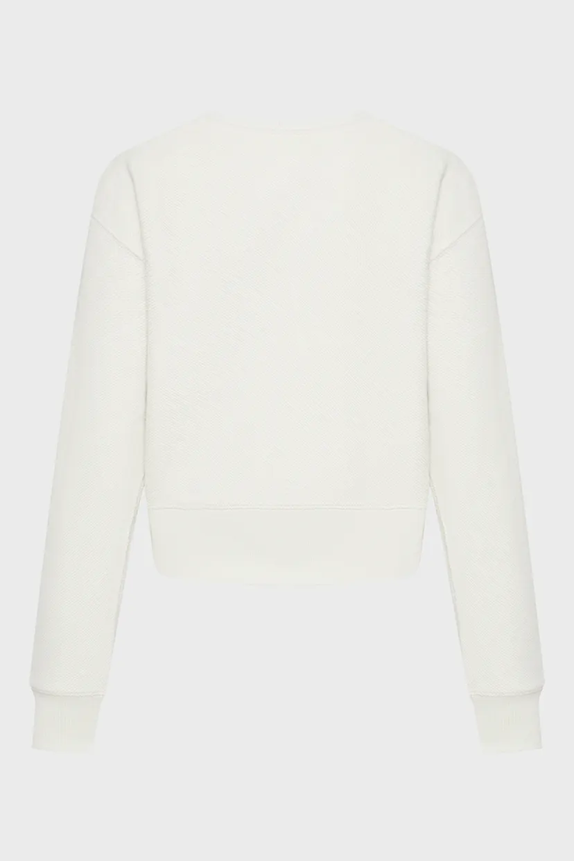 Жіночий білий світшот Icon Terry Varsity Crew 5