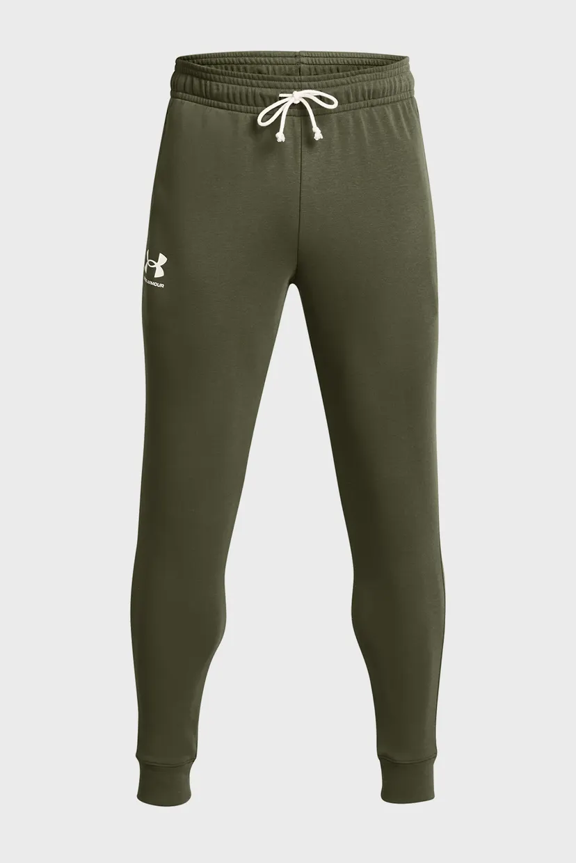 Чоловічі зелені спортивні штани UA Rival Terry Jogger 5
