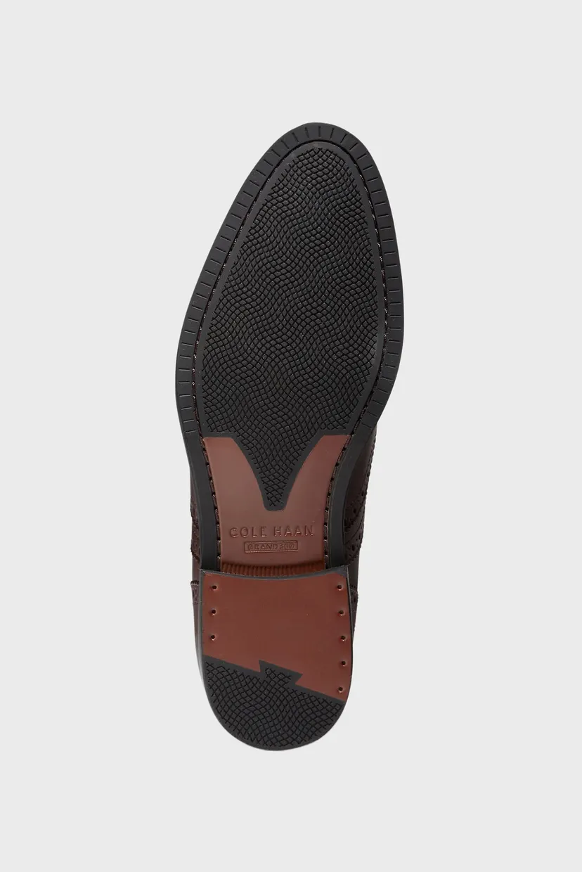 Мужские бордовые кожаные броги Broadway Wingtip Oxford 6