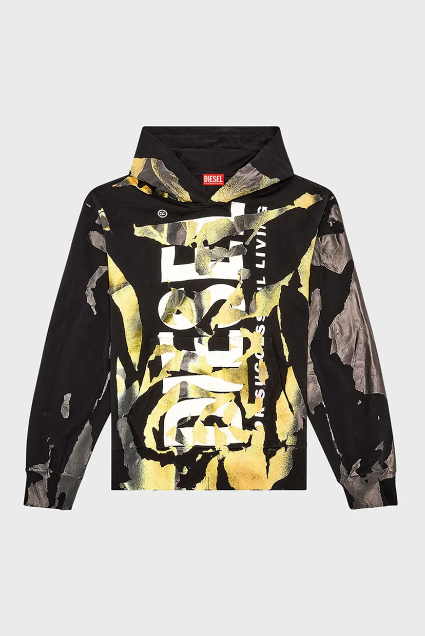 Мужское черное худи с узором S-MAC-HOOD-M1 SWEAT-SHIRT 5