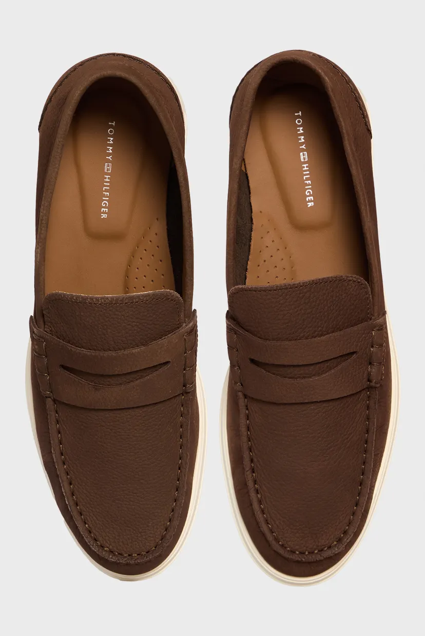 Чоловічі коричневі нубукові лофери TOMMY HILFIGER NUBUCK P LOAFER 4