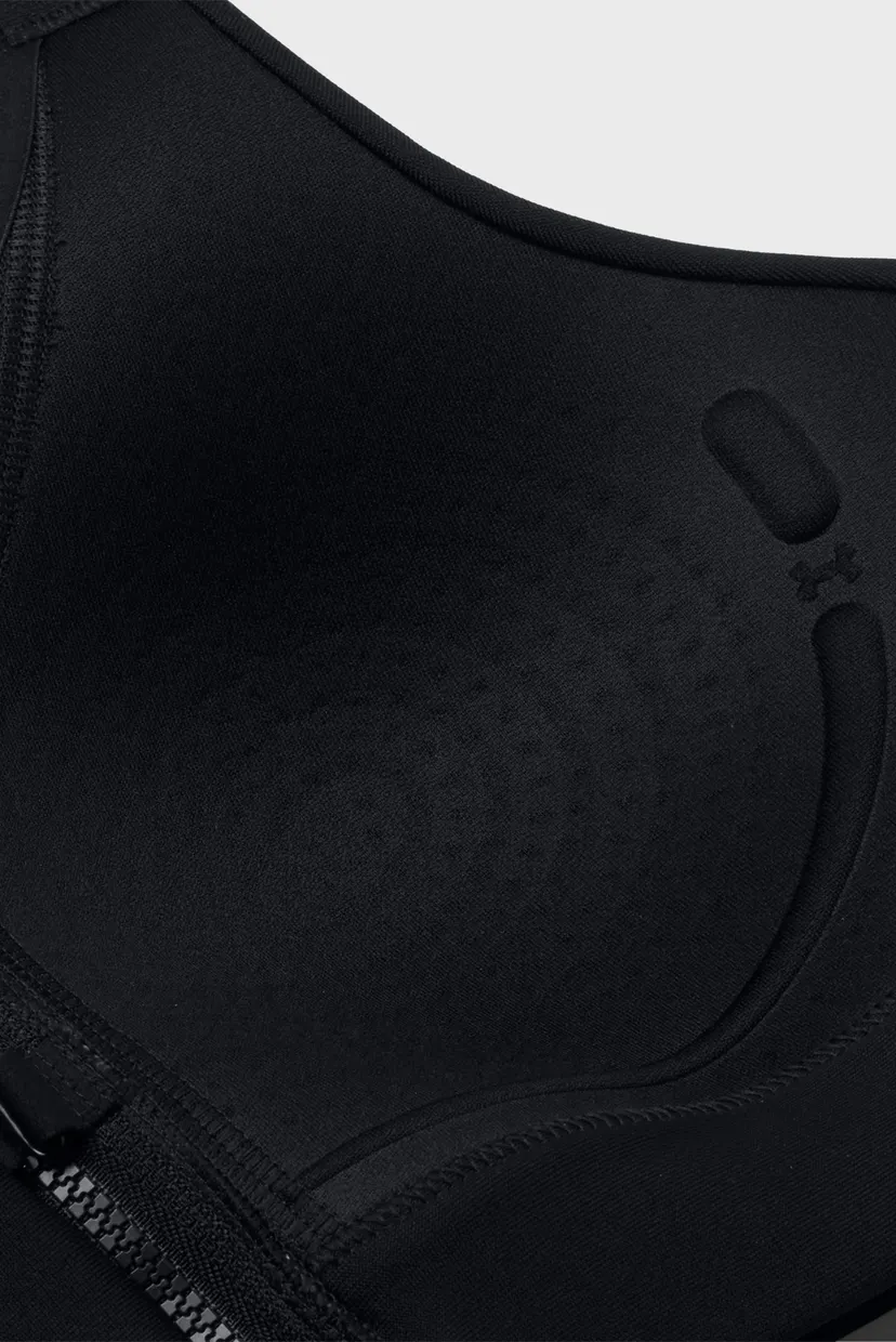 Жіночий чорний топ UA Infinity High Zip 2.0 Bra 7