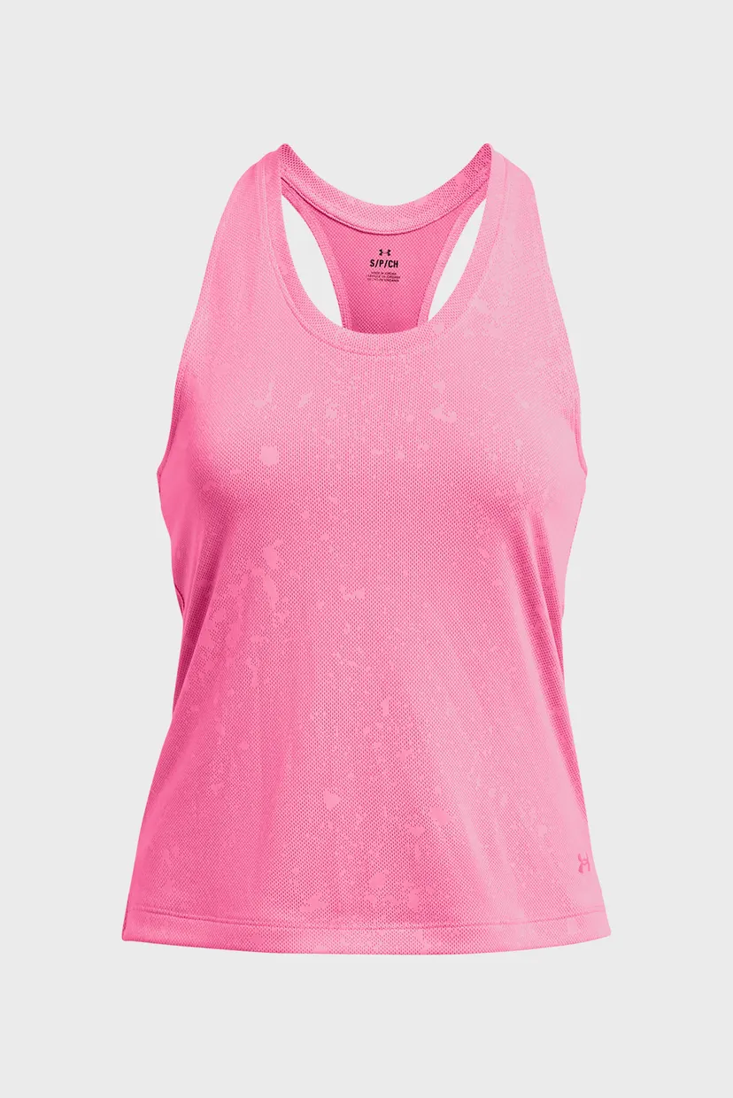 Жіноча рожева майка UA Launch Splatter Singlet 3
