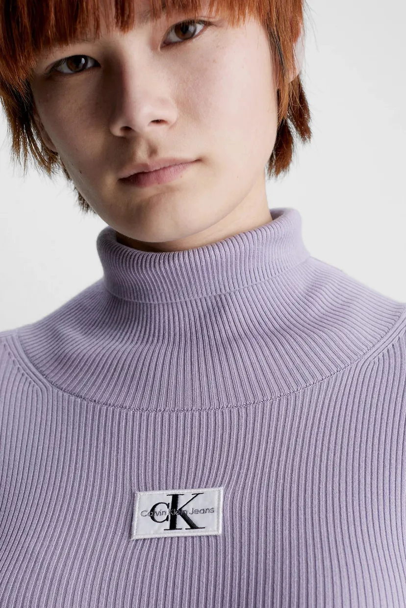 Жіноча бузкова сукня BADGE ROLL NECK 3