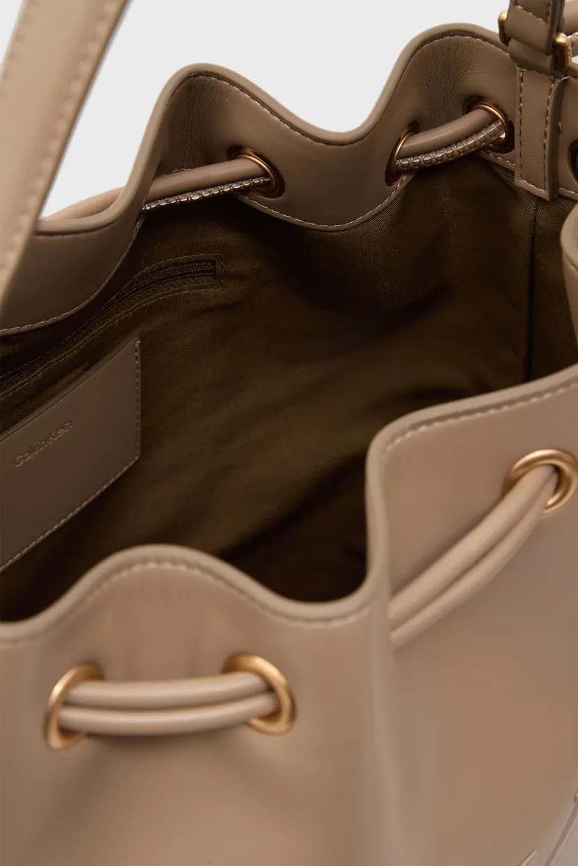 Жіноча бежева сумка BOLD LARGE BUCKET BAG 5