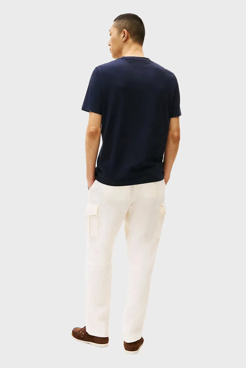 Чоловіча темно-синя футболка HILFIGER CHEST INSERT 3
