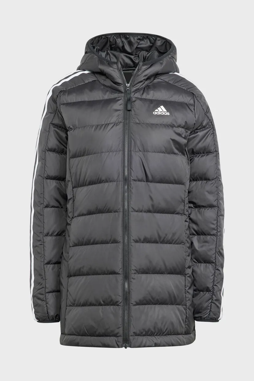 Жіночий чорний пуховик Essentials 3-Stripes Light Down 6