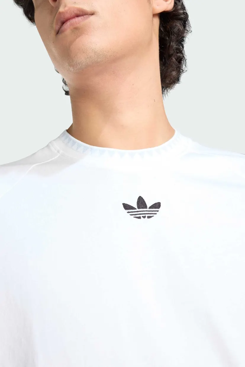 Чоловіча біла футболка CHEST STRIPES ENGINEERED COLLAR 5