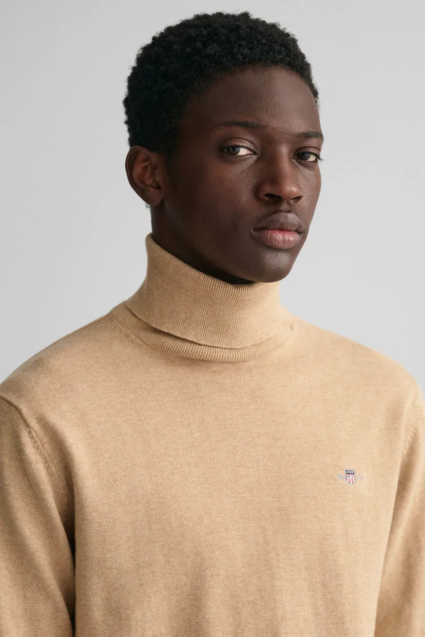 Чоловічий бежевий гольф CLASSIC COTTON ROLLERNECK 4